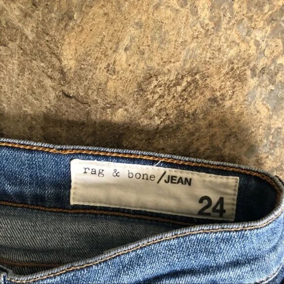 Rag & Bone Dre Coopers Mid-Rise Slim Boyfriend Fit Light Medium Wash Size 24 - Picture 6 of 6